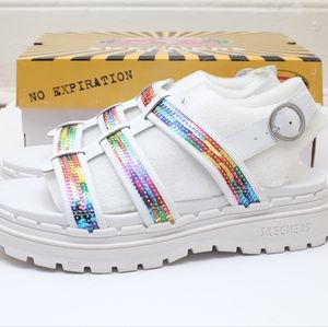 Skechers Jammers Triple Rainbow Sandals Size 9